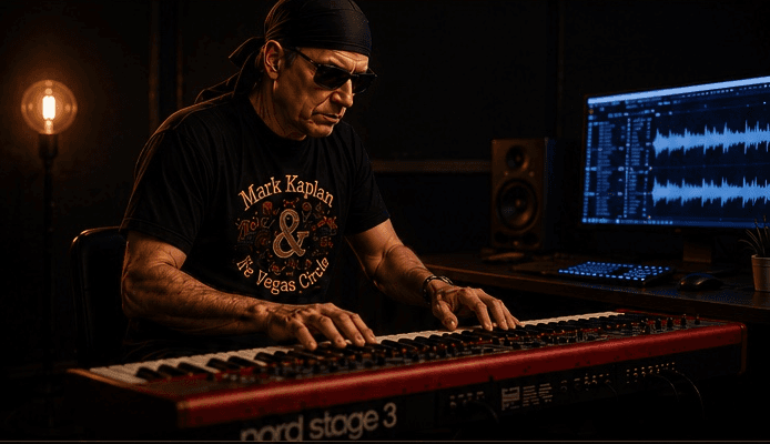 Mark Kaplan at keyboard